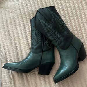 Steve Madden Huntin Boots Green/Black